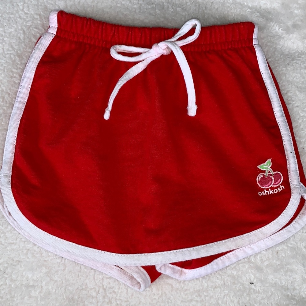 Oshkosh Red Cherry Shorts Baby Girl 0-3M